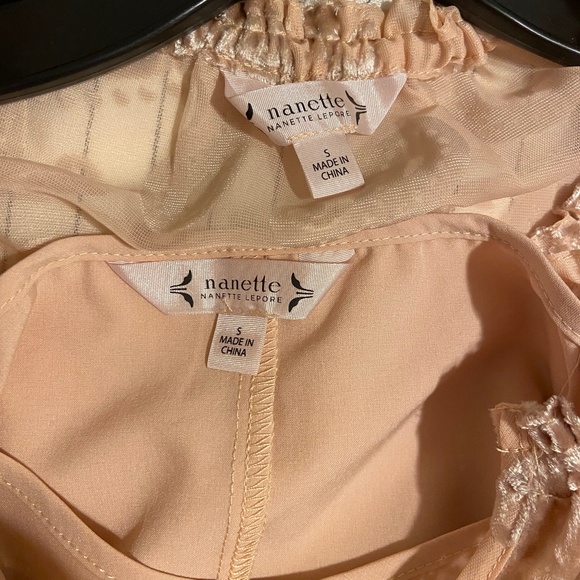 NWT Nanette Lepore Modern Glam Gold Burnout Velvet Blouse - Small - Picture 10 of 15